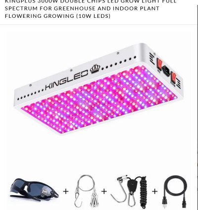 KINGPLUS 3000W Double Chips LED Grow Light