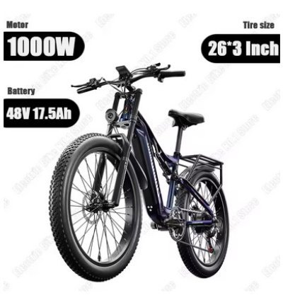 1000W 48V17.5AH MX03  BaFang Motor 26inch Fat Tire Snow Ebike
