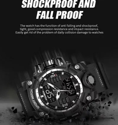FOXBOX  Luxury Sport Chronograph Alarm Waterproof Watch for Men