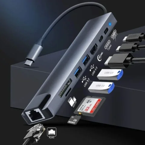 USB 3.0 Hub For Laptop Adapter PC Computer