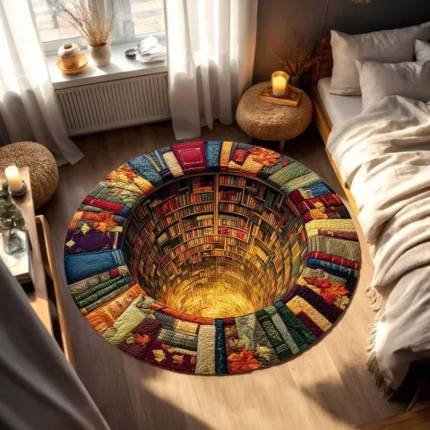3D Vortex Rug Illusion Rug Optical Illusion